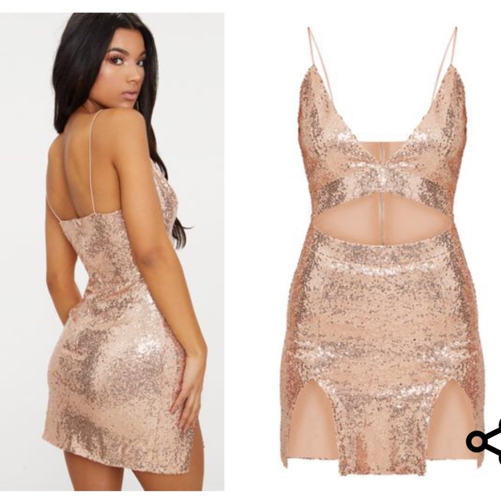 Rose Gold Sequin Cocktail dress